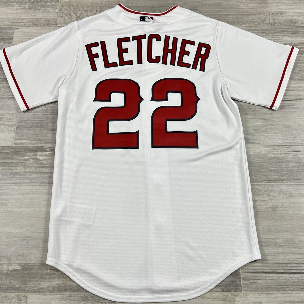 Nike Men's Small Los Angeles Angels #22‎ David Fletcher White Home Team Jersey